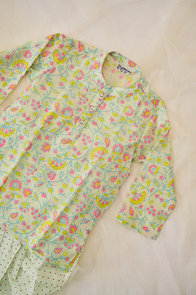 Parakeet Dhoti Kurta