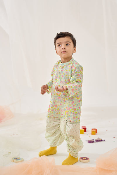 Parakeet Dhoti Kurta