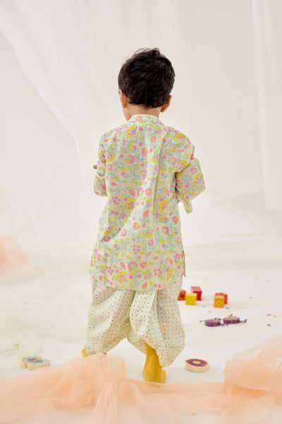 Parakeet Dhoti Kurta