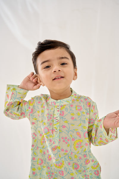 Parakeet Dhoti Kurta