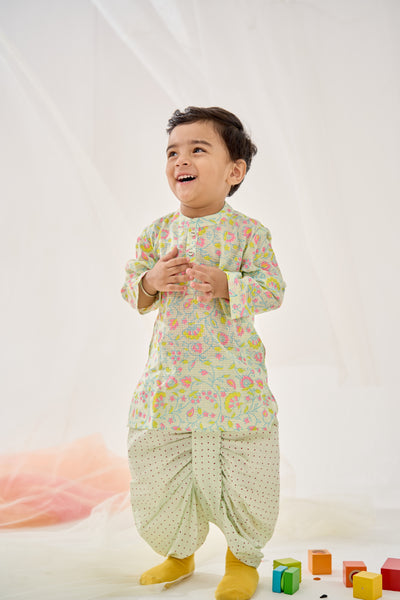 Parakeet Dhoti Kurta