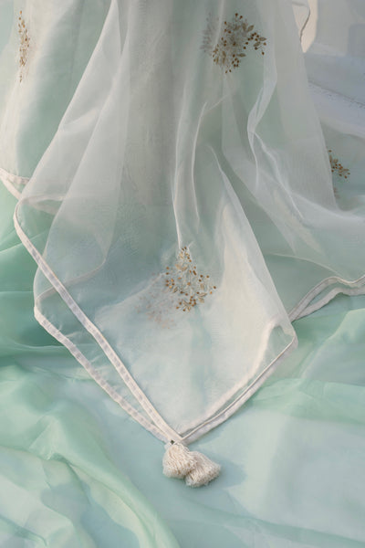 White madeline dupatta