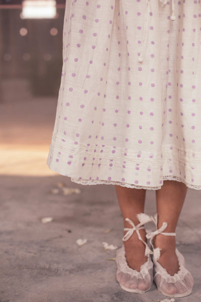 Orchid peasant skirt