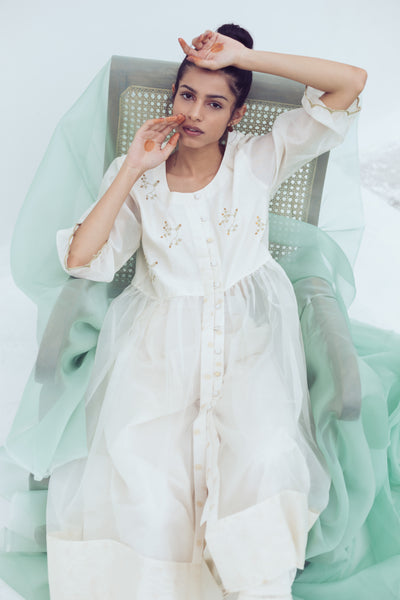 White sheer tunic