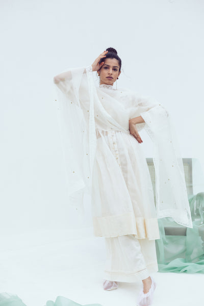 White sheer tunic
