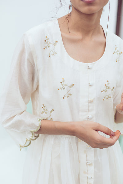 White sheer tunic