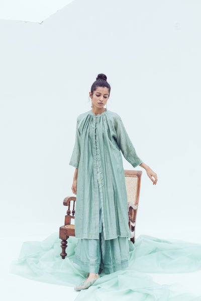 Sage chanderi pants
